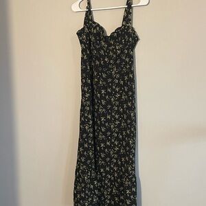 Size Medium Floral Black Dress
